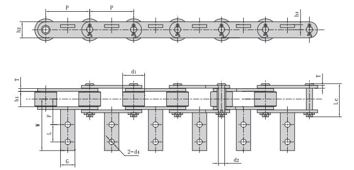 P<font color='red'>76.2</font>F30_烟草机械输送链 输